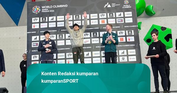 Sejarah untuk RI, Putra Tri Ramadani Raih Emas Lead World Climbing Series Prague