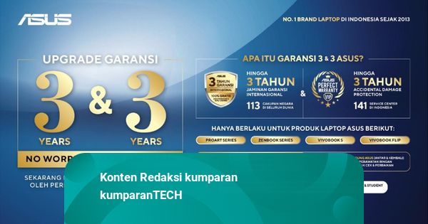 Asus Upgrade Purnajual Laptop di RI: Kini Berstandar Militer, Garansi Panjang