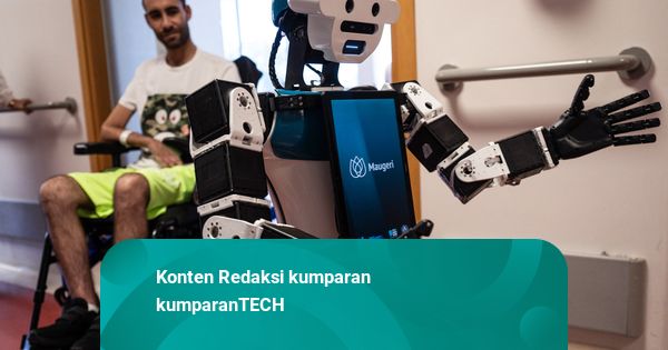 Foto: Melihat Robot Perawat Kerja di Rumah Sakit Italia