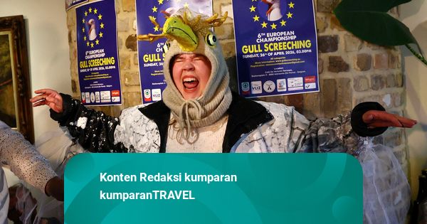 Foto: 70 Peserta dari Seluruh Dunia Adu Jago Tiru Suara Burung Camar di Belgia