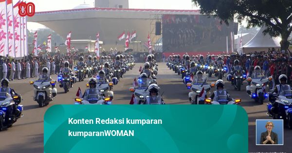 Aksi 15 Motoris Perempuan TNI Iringi Kirab Bendera Merah Putih Pakai Moge