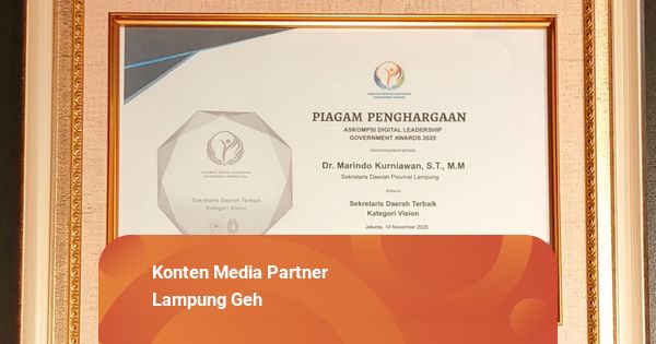 Visi Digital Lampung Diakui Nasional, Raih Peringkat 4 Kategori Vision