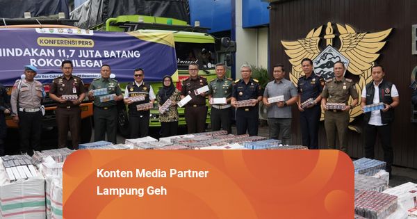 Dua Kali Penindakan di Lamsel, Bea Cukai Amankan 11,7 Juta Batang Rokok Ilegal