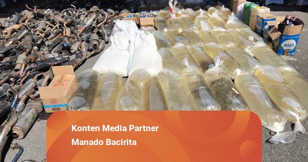 Polres Bitung Musnahkan Ribuan Liter Minuman Keras dan Knalpot Racing