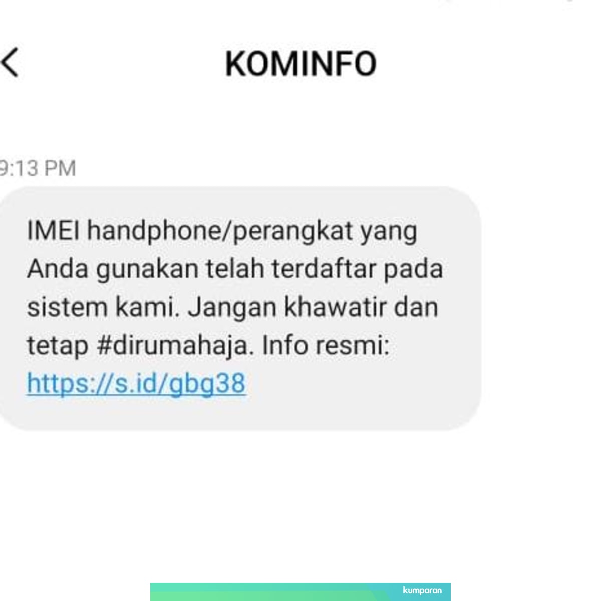 Ini Isi Sms Kominfo Untuk Imei Hp Yang Resmi Terdaftar Dan Tak Diblokir Kumparan Com