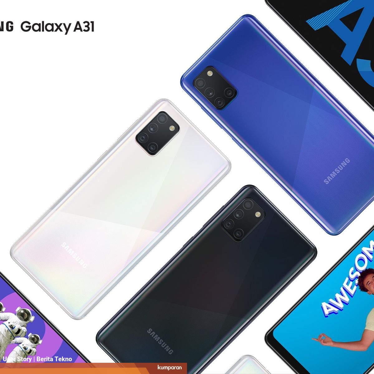 Membandingkan Smartphone Rilisan Terbaru Samsung Galaxy A31 Vs Oppo A52 Kumparan Com