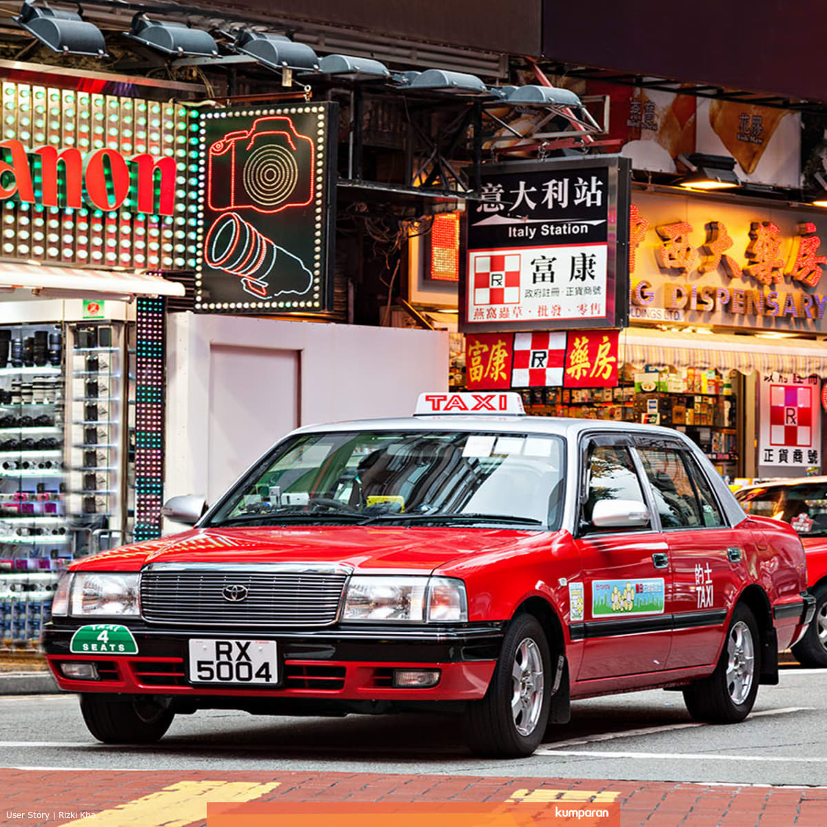 Warna Warni Taksi Iconic Hong Kong Kumparan Com