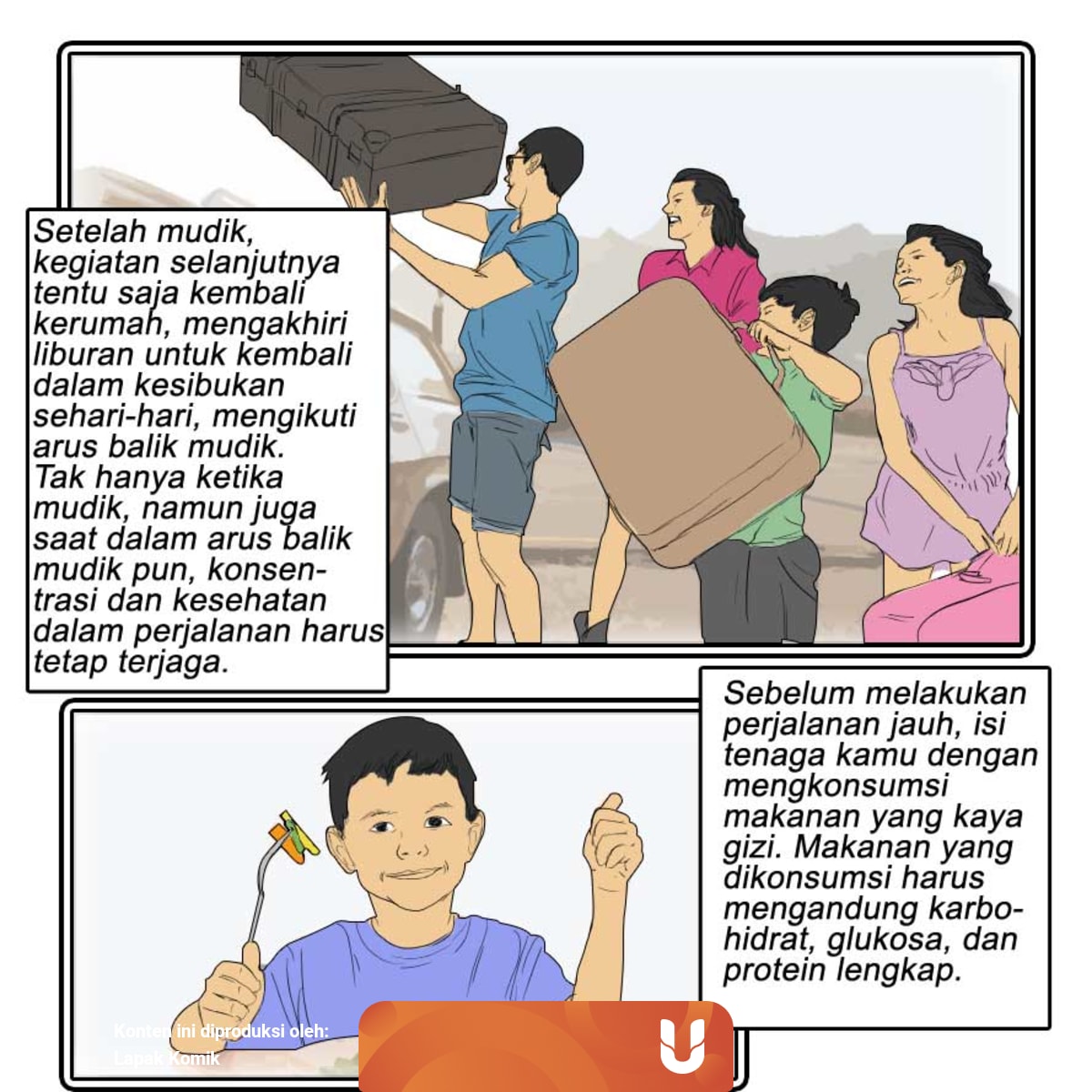 Komik Pentingnya Menjaga Kesehatan Selama Perjalanan Saat Mudik Dan Arus Balik Mudik Kumparan Com