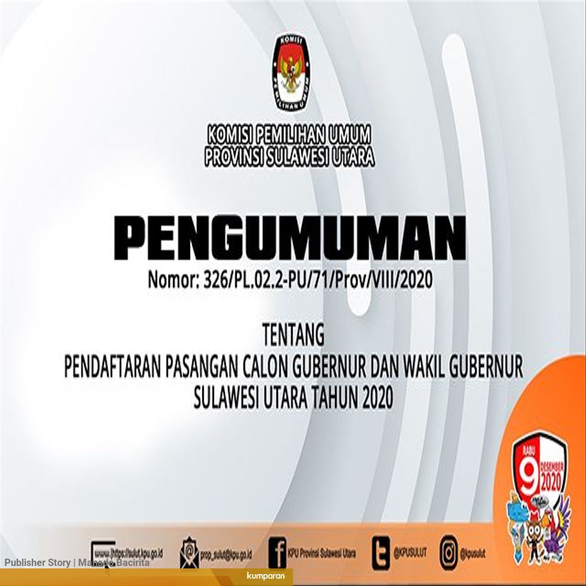 Pendaftaran Calon Gubernur Sulut Dibuka 4 6 September Ini Syarat Dan Formulir Kumparan Com