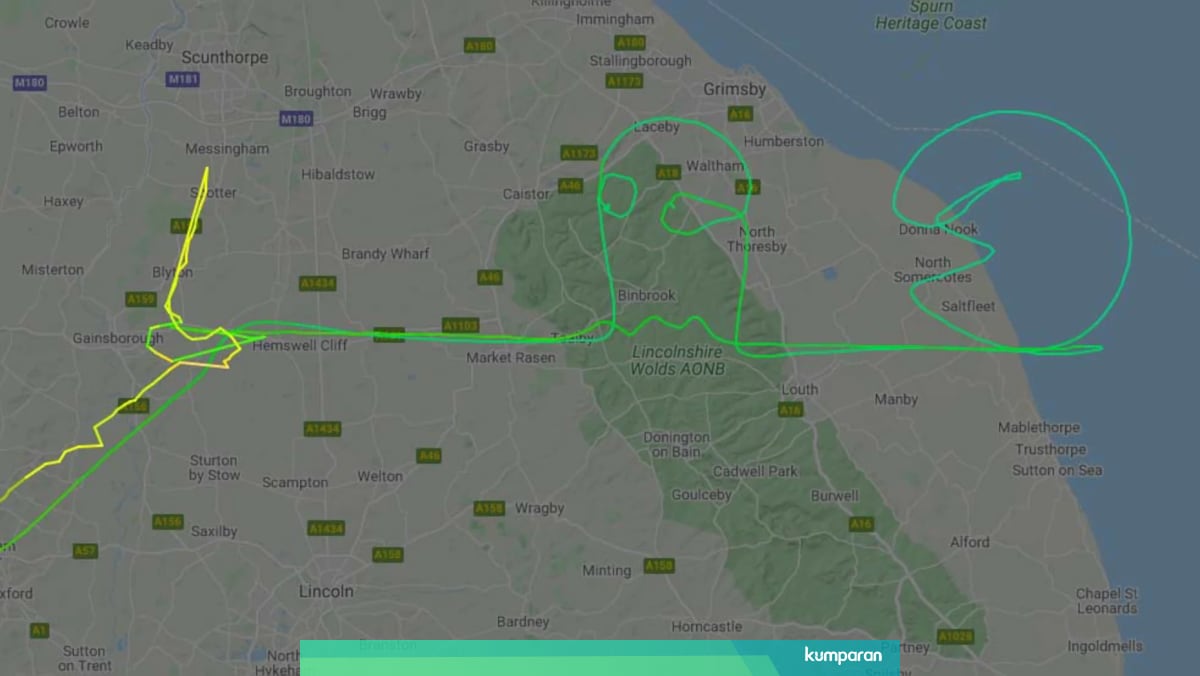 Uniknya Pilot Ini Gambar Pac Man Di Jalur Penerbangan Di Atas Laut Inggris Kumparan Com