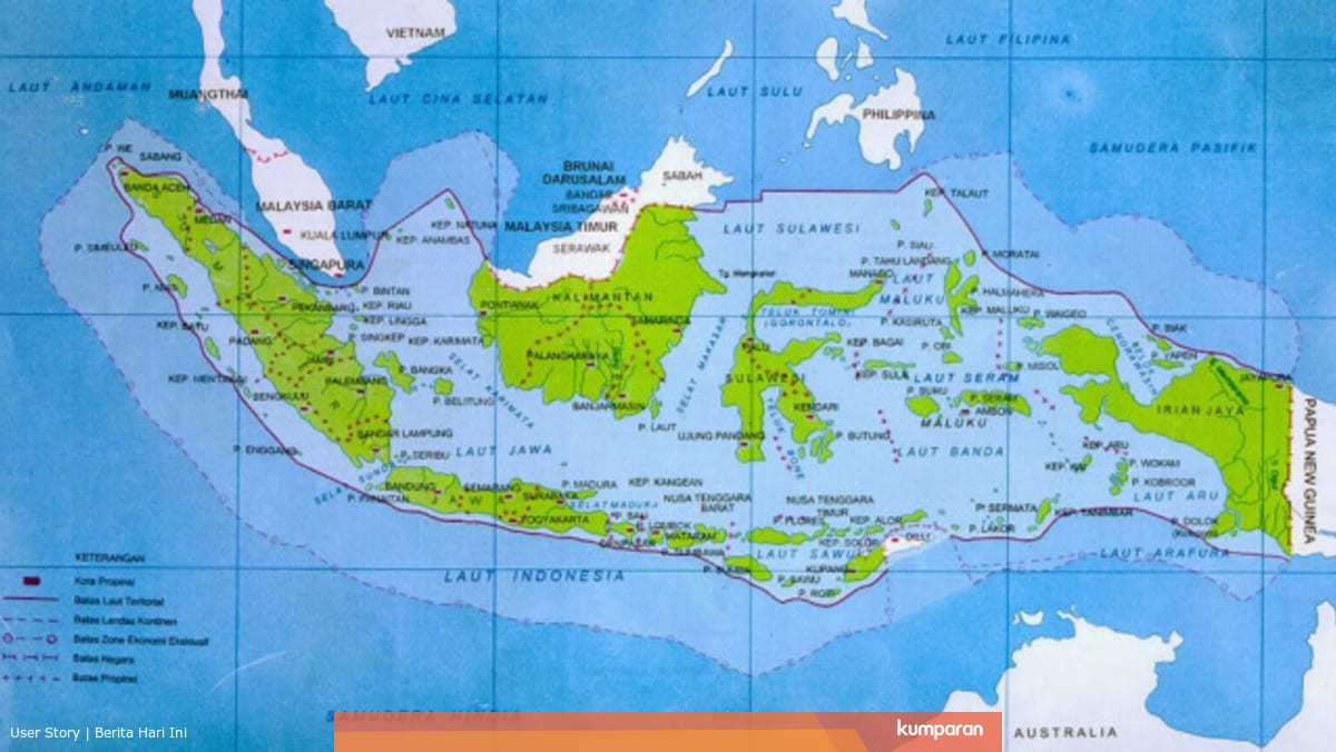Batas Batas Wilayah Indonesia Secara Geografis Kumparan Com