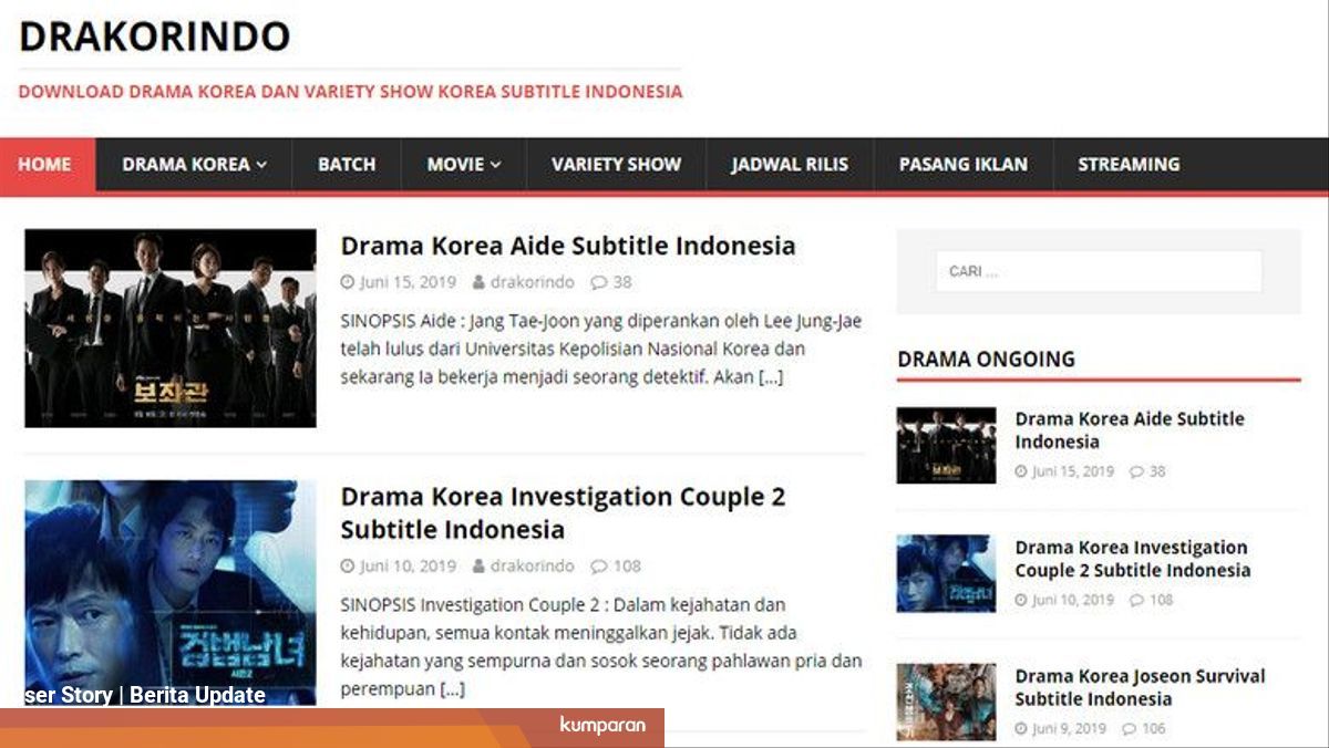 Drakorindo Tayangkan Berbagai Drama Korea Populer Sayangnya Situs Ilegal Kumparan Com