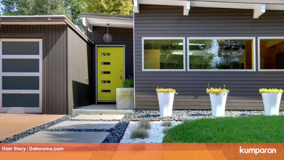 Indahnya 6 Desain Depan Rumah Minimalis Dengan Taman Luas Kumparan Com