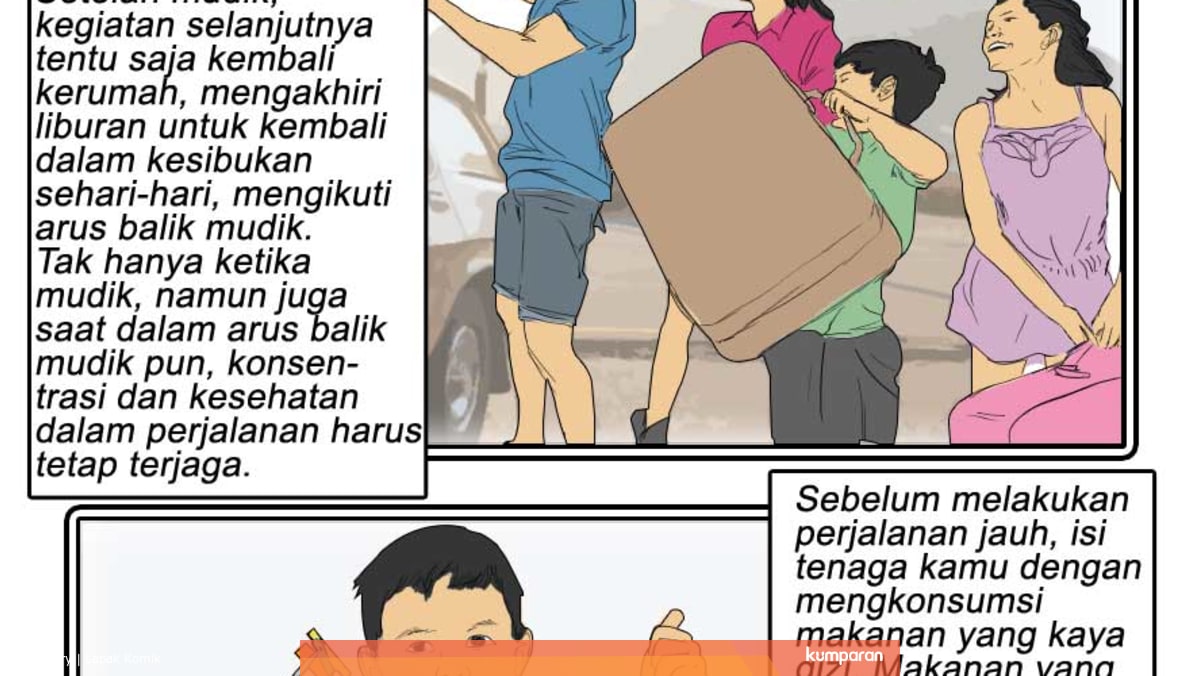 Komik Pentingnya Menjaga Kesehatan Selama Perjalanan Saat Mudik Dan Arus Balik Mudik Kumparan Com
