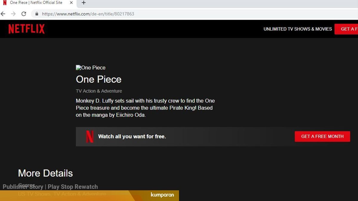 Rumor Netflix Berencana Merilis Live Action One Piece Kumparan Com