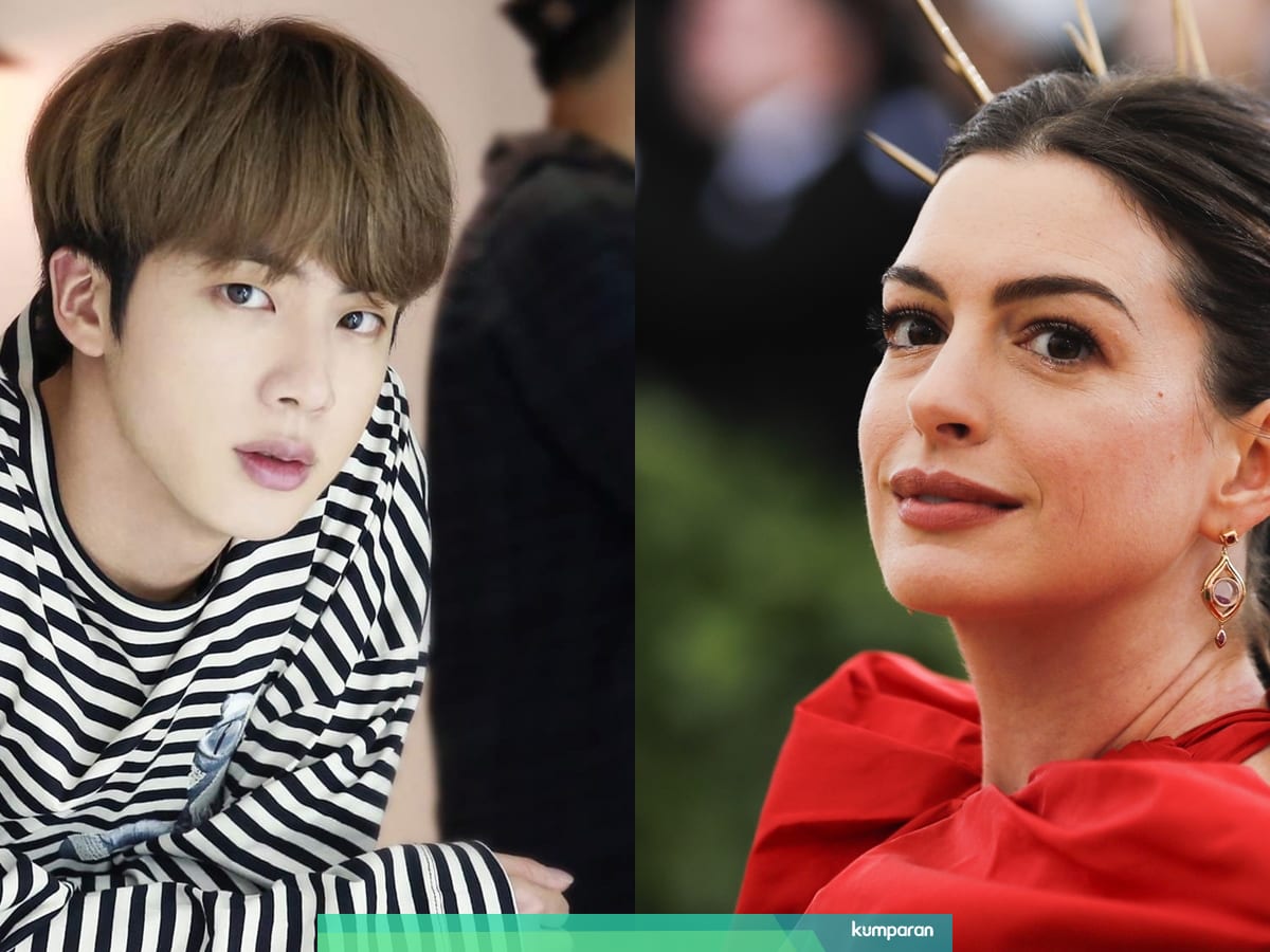 Anne Hathaway Jin Bts Dinobatkan Memiliki Wajah Paling Sempurna Di Dunia Kumparan Com
