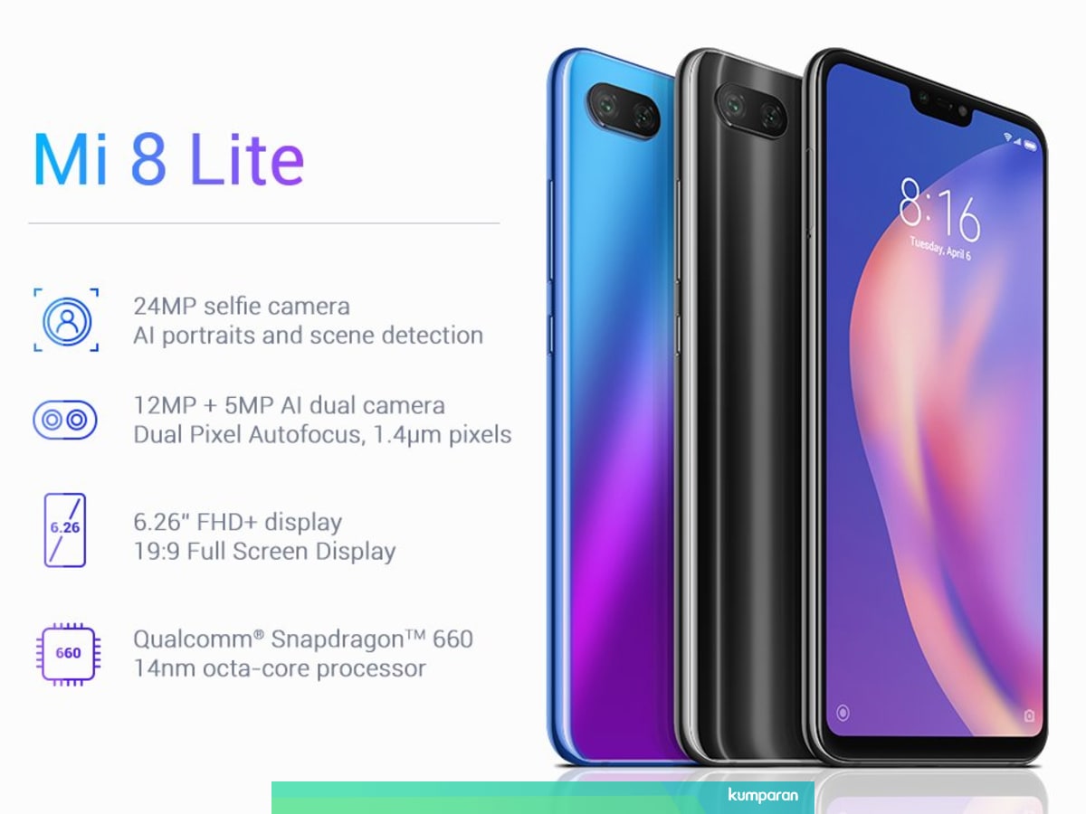 Selain Redmi Note 6 Pro Xiaomi Juga Rilis Mi 8 Lite Di Indonesia Kumparan Com