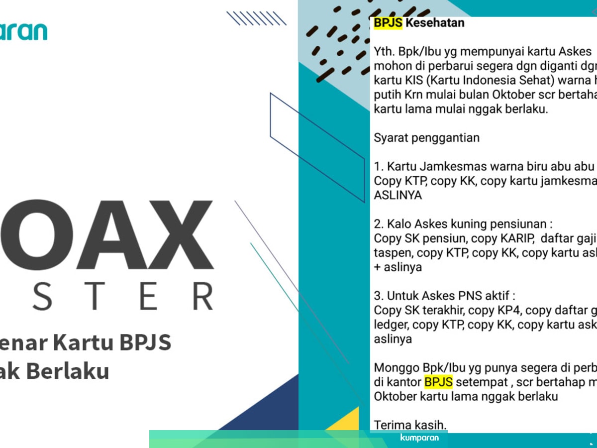 Tak Benar Kartu Bpjs Dan Askes Lama Sudah Tak Berlaku Kumparan Com