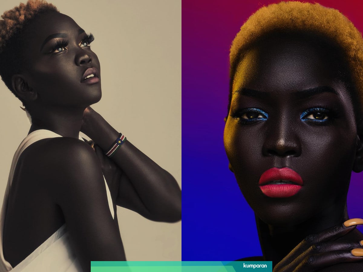 Model Nyakim Gatwech Dinobatkan Sebagai Manusia Dengan Kulit Paling Gelap Kumparan Com