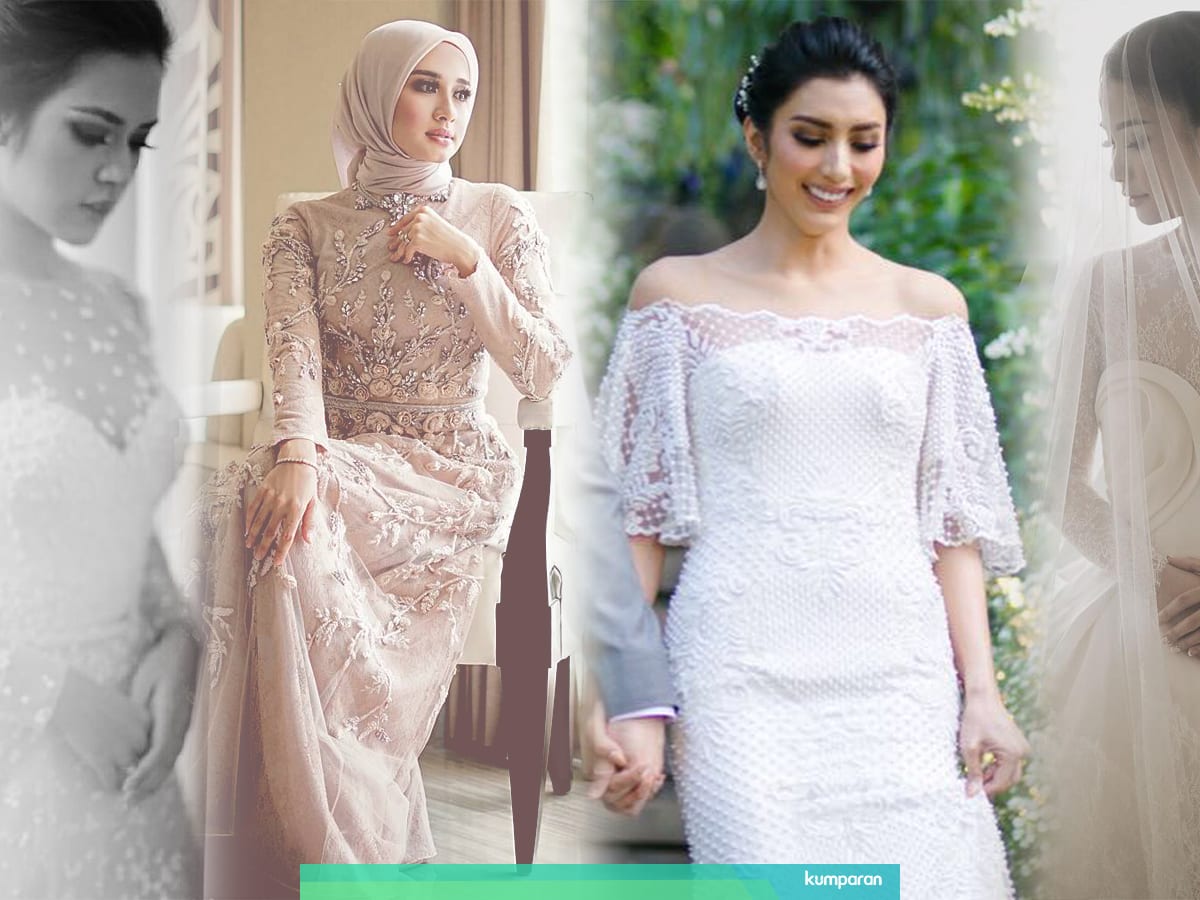7 Gaun Pernikahan Artis Paling Memikat Sepanjang 2017 Kumparan Com