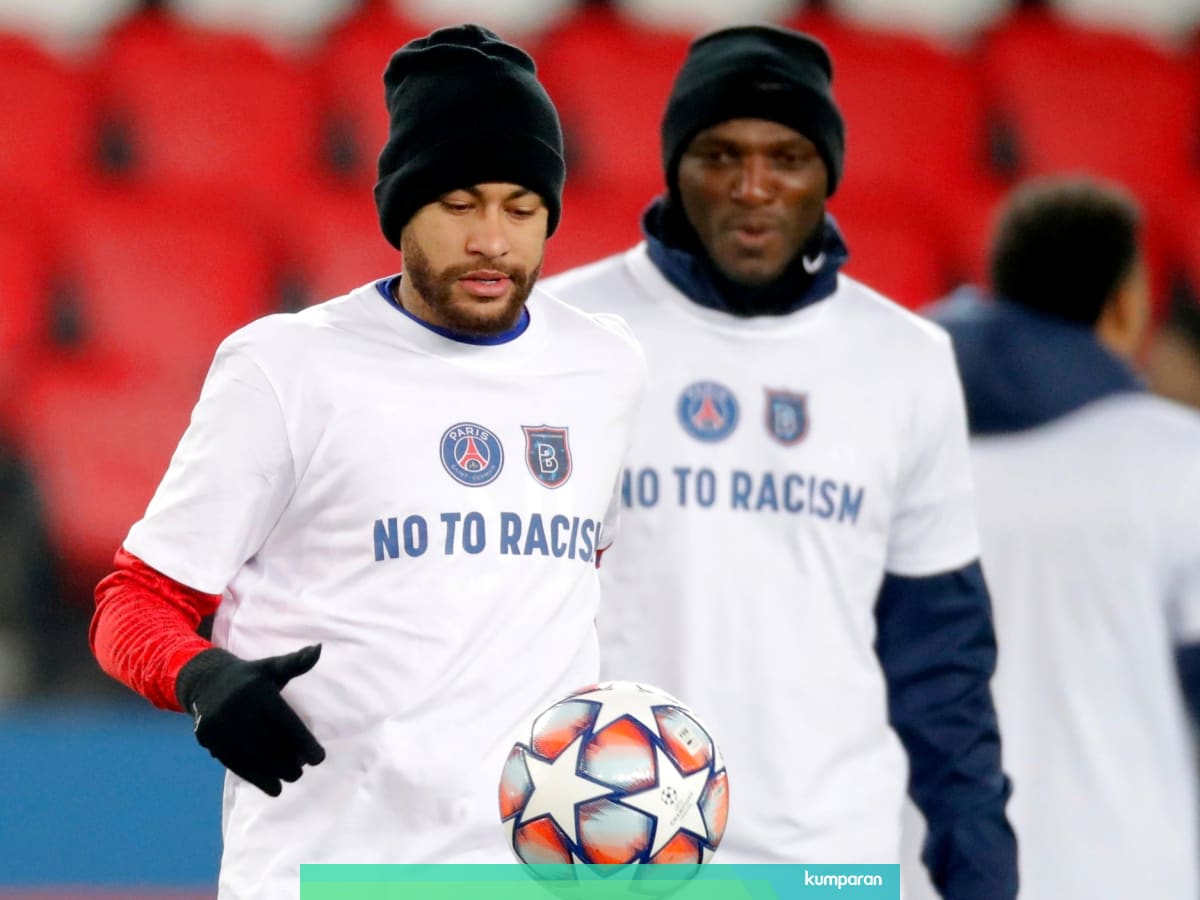 Foto Pemain Psg Dan Istanbul Basaksehir Kenakan Kaus Anti Rasialisme Kumparan Com