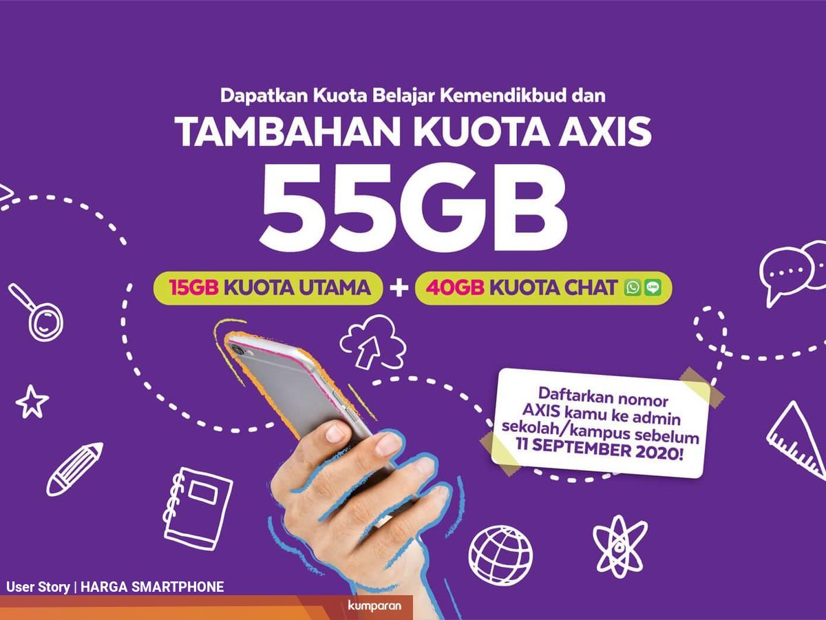 Axis Beri Tambahan Kuota Belajar Kemendikbud Jadi 55 Gb Secara Gratis Kumparan Com