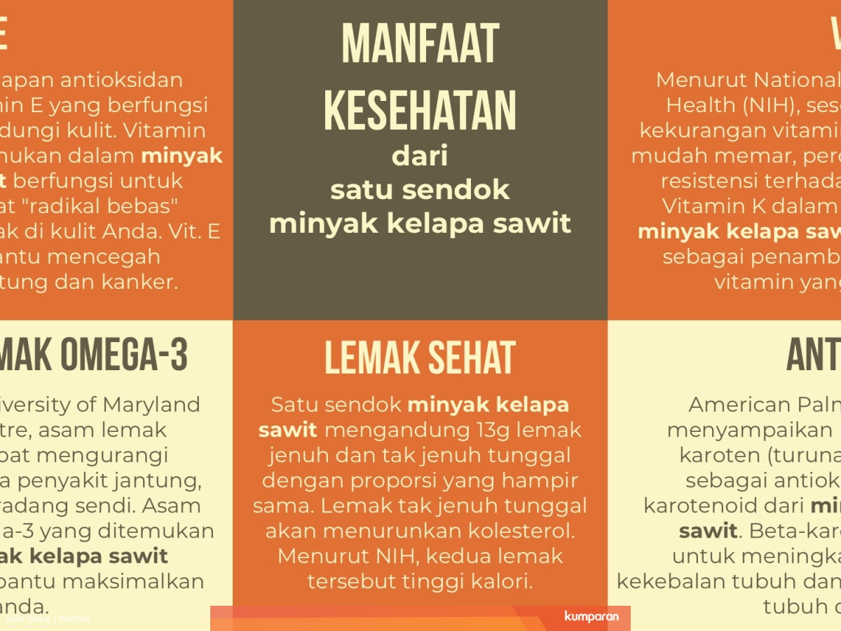Infografik Manfaat Minyak Kelapa Sawit Untuk Kesehatan Kumparan Com