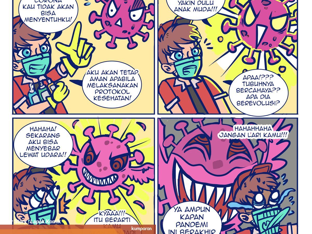 Gambar Komik Corona Kartun