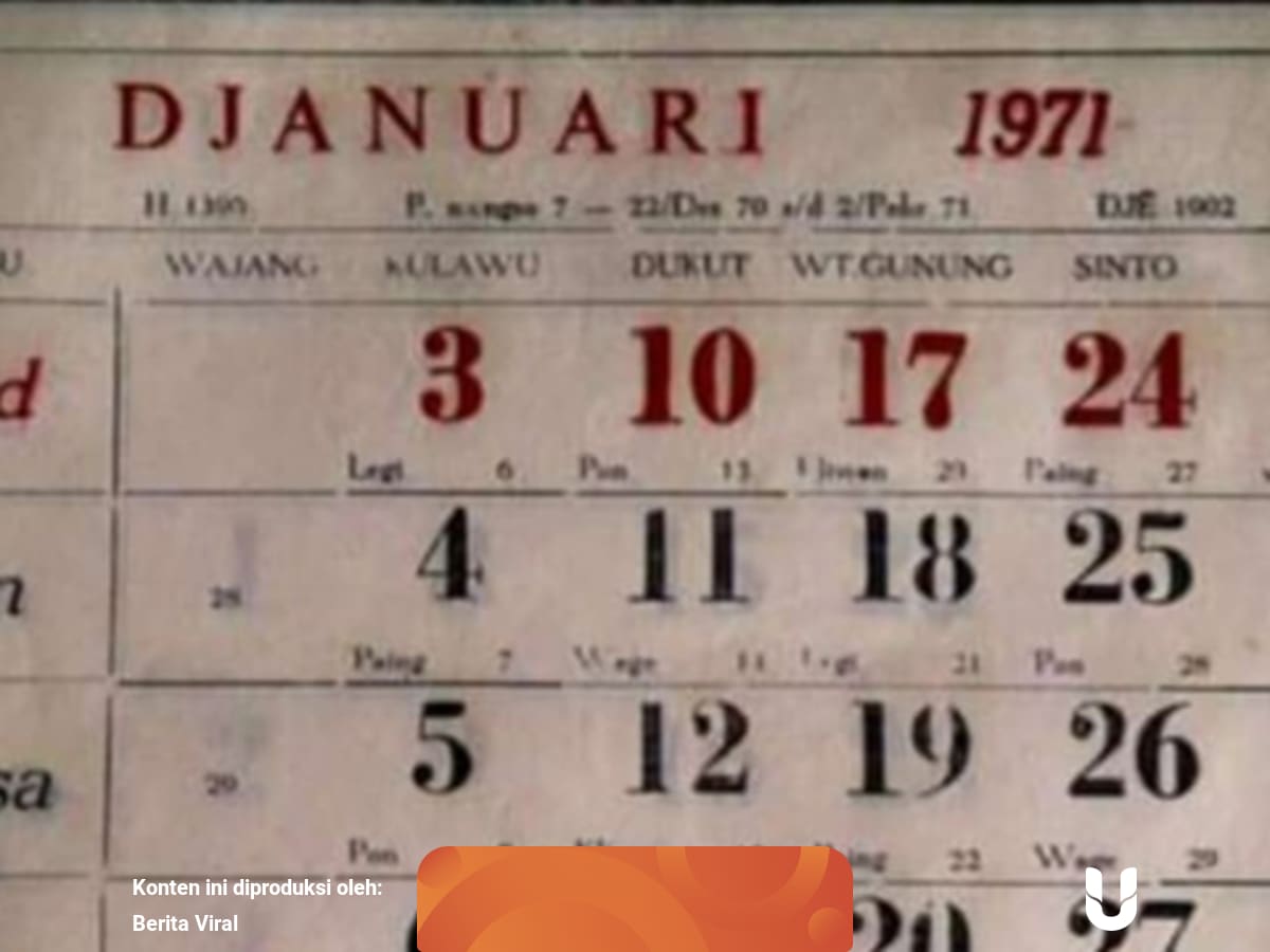 Kalender Tahun 1976 Beserta Weton Sedangkan Akhir Tahun 1976 Masehi Bertepatan Dengan Tanggal 9 Muharram 1397 Hijriyah 9 Sura 1909 Jawa 3s Margasira 1912 Candra Dan 10 Kasa 1899 Surya Weton adalah penanggalan dari kalender jawa yang dianggap bisa menjadi tanda dan ramalan soal kehidupan seseorang. kalender tahun 1976 beserta weton
