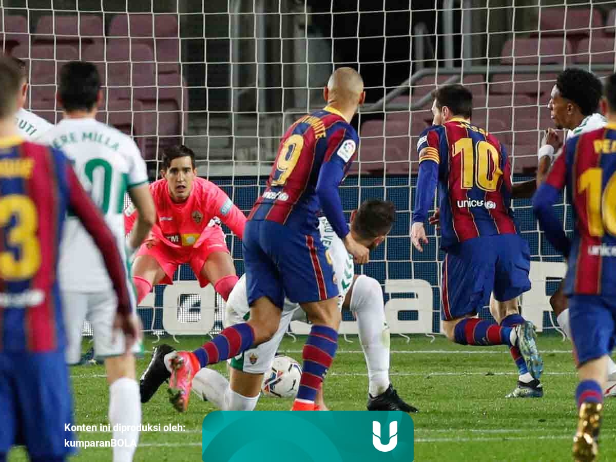 Barcelona Vs Elche Messi Menggila Blaugrana Menang Telak 3 0 Kumparan Com