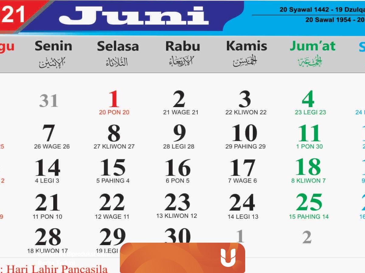 wallpapers Kalender 2021 Lengkap Jawa Islam kalender jawa 2021 juni lengkap dengan