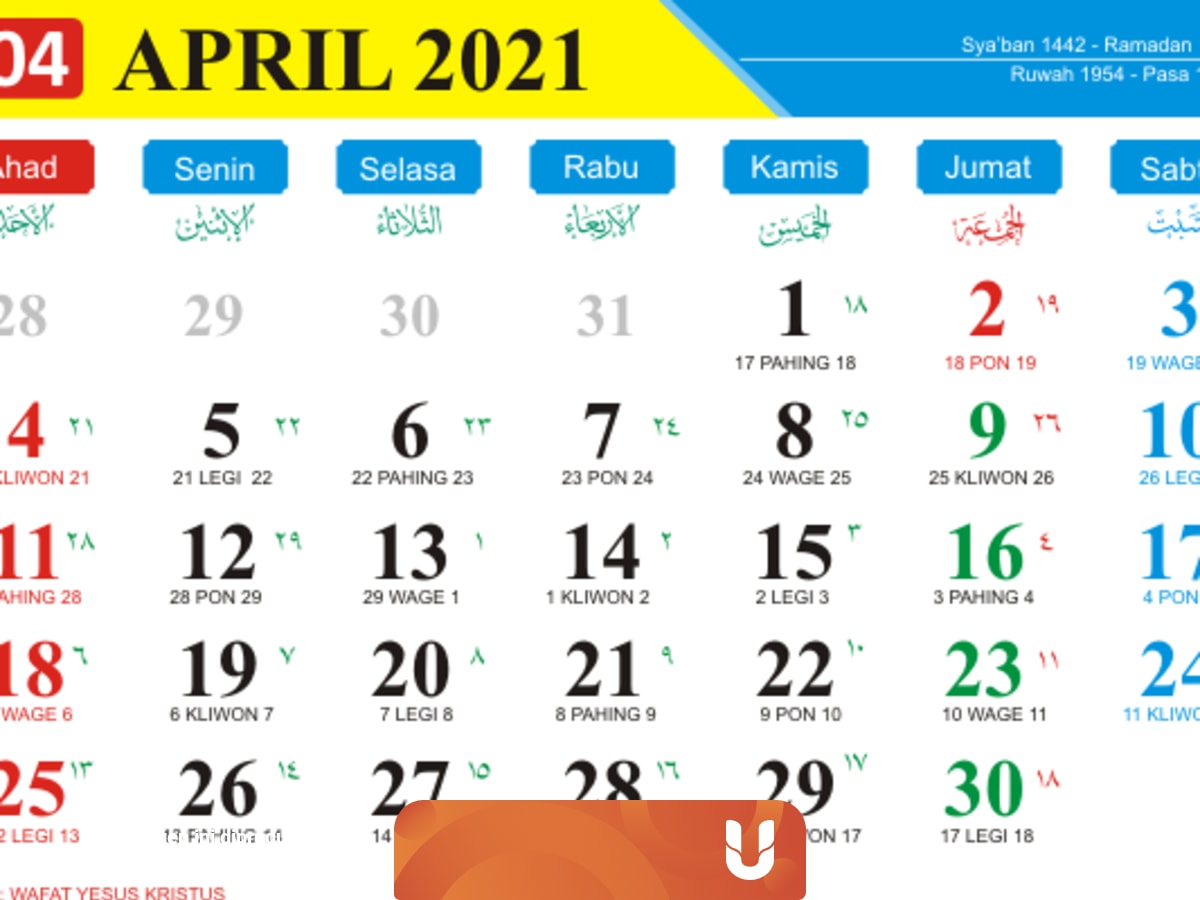 Kalender Jawa 2021 April Dan Hari Buruk Yang Harus Dihindari Kumparan Com April 2021 calendar with holidays available for print or download. kalender jawa 2021 april dan hari buruk