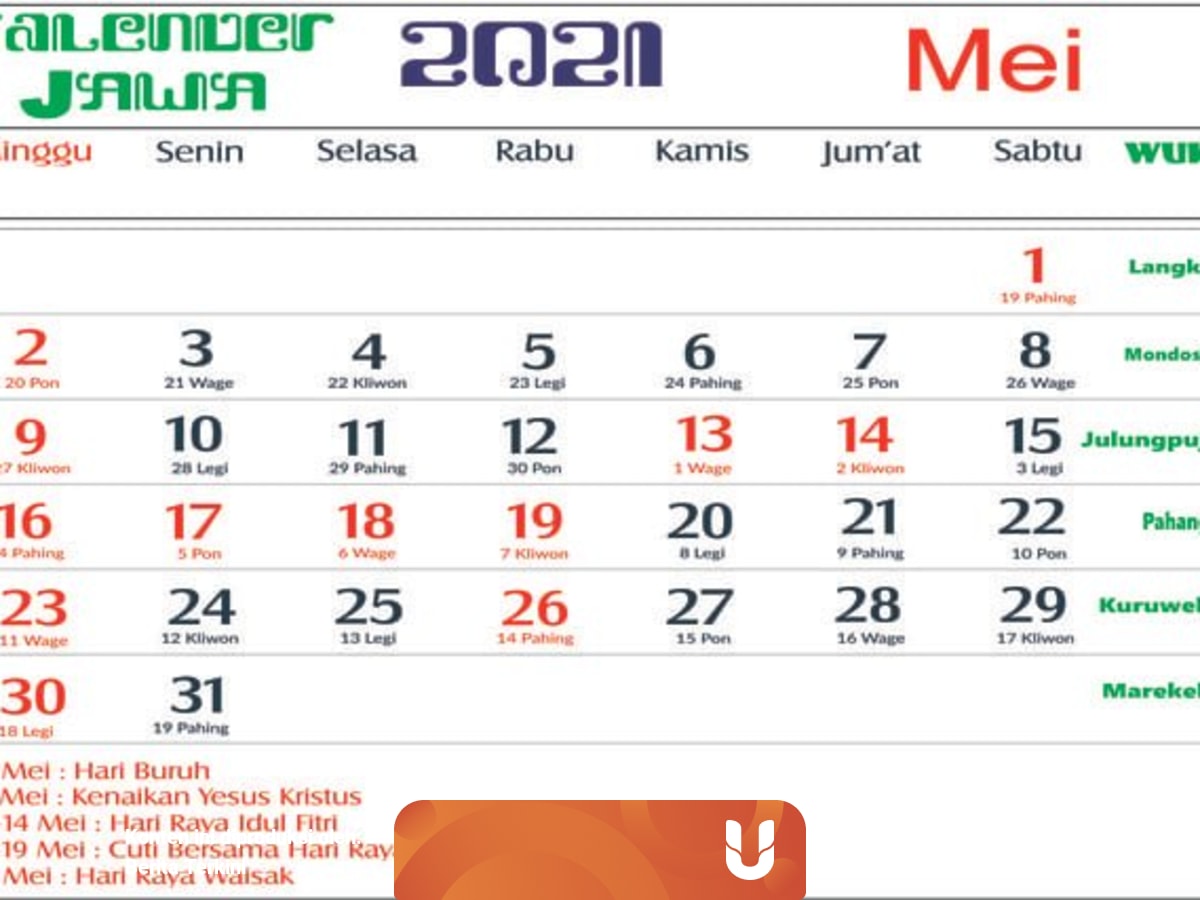 pix Kalender Bulan Mei Tahun 2021 kalender jawa mei 2021