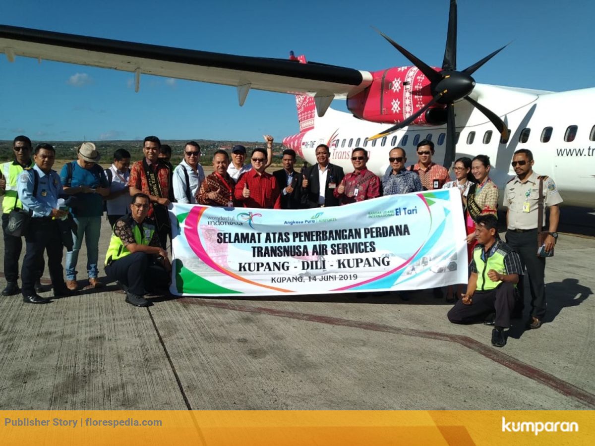 Bersejarah Transnusa Buka Rute Penerbangan Kupang Dili Kumparan Com