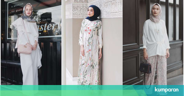 Inspirasi Busana Lebaran Nuansa Putih ala 7 Selebgram ...