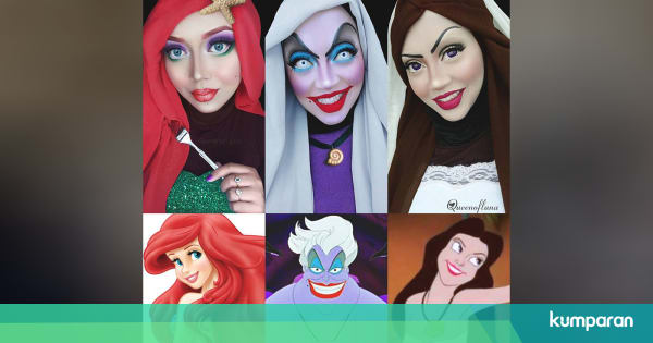 Cerita Dongeng Putri Duyung Malaysia Uniknya Makeup Artist Berhijab Asal Malaysia Tirukan 