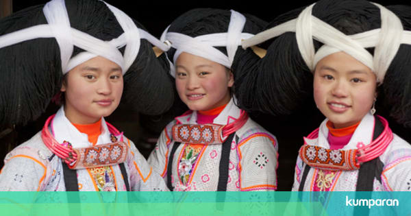 Tradisi Perempuan Miao di China yang Membuat  Hiasan  Kepala  