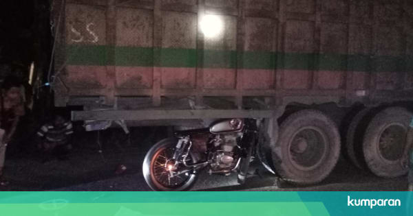 Pemotor Japstyle Tewas Usai Tabrak Tronton di Simalungun 