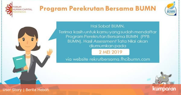 Cara Cek Pengumuman Rekrutmen Bersama Bumn 2019 Di Portal Fhci Kumparan Com