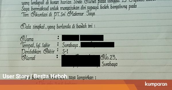 Anti Mainstream, Surat Lamaran Kerja Ini Sangat Rapi meski ...