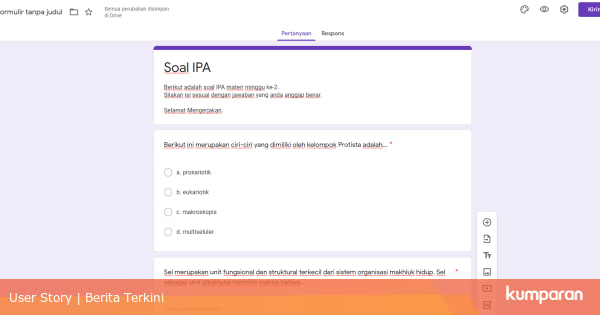 Cara Membuat Soal di Google Form untuk Siswa, Bisa Esai ...