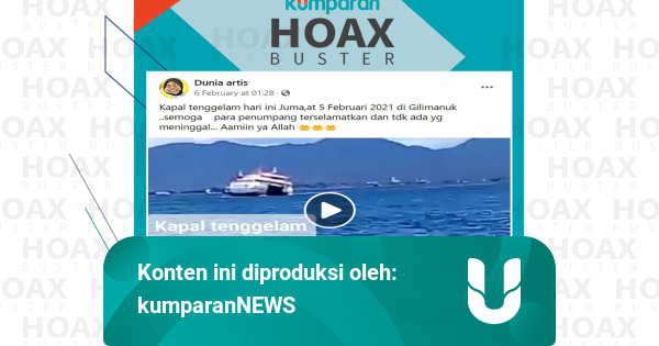 Hoaxbuster: Kapal Tenggelam di Gilimanuk Bali - kumparan.com