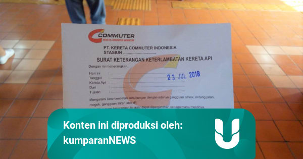 PT KCI Bagikan Surat Keterlambatan Kereta bagi Pekerja ...