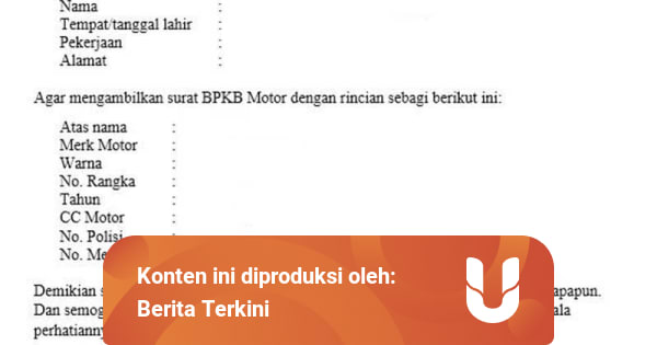 Surat Kuasa Pengambilan BPKB dan Pembuatannya - kumparan.com