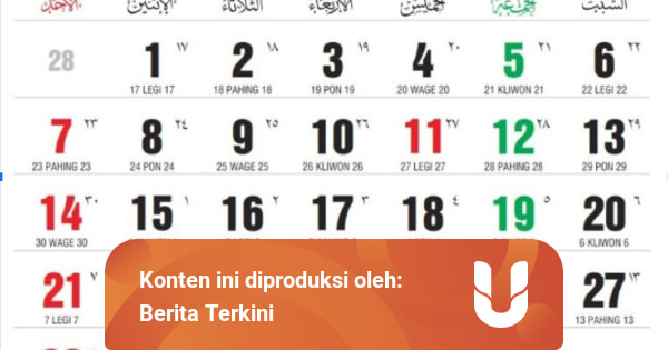 Kalender Jawa 2021 Maret, untuk Hari Pasaran - kumparan.com