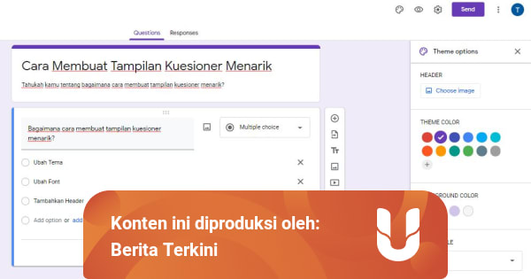 Cara Membuat Kuis di Google Form dengan Tampilan yang ...