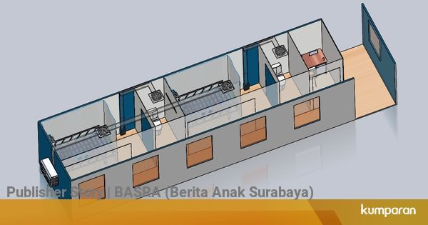 Gagas Rumah  Sakit  Kontainer untuk  Pasien  COVID 19  Tim ITS 