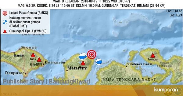 PVMBG: Gempa Bumi Bersumber di Lombok Timur - kumparan.com